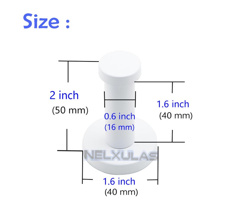NELXULAS Classic White Stainless Steel Single Super Heavy Duty Wall Mount Hook, Coat Hanger, Bath Towel Hooks (2", 4 PCS) - Image 5